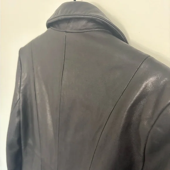 BEBE vintage leather jacket coat XS - Picture 6 of 8